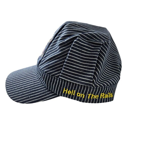 Choo Choo Mikeys Hell On The Rails Engineer Hat Skull & Crossbones Embroidery - Picture 8 of 11